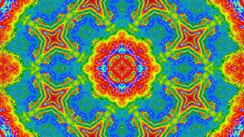 Abstract Kaleidoscope Sequence Patterns. 4K Animation Background. Stock Footage 155692838