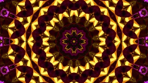 Abstract Kaleidoscope Sequence Patterns. 4K Animation Background. Stock Footage 155694040