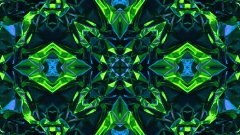 Abstract Kaleidoscope Sequence Patterns. 4K Animation Background. Stock Footage 155694112