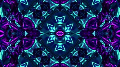 Abstract Kaleidoscope Sequence Patterns. 4K Animation Background. Stock Footage 155694113