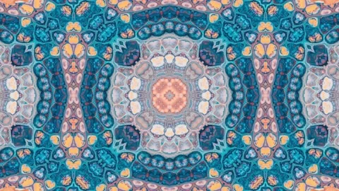 Abstract Kaleidoscope Sequence Patterns. 4K Animation Background. Stock Footage 155947873