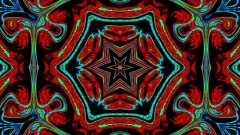 Abstract of Kaleidoscope sequence patterns 스톡 동영상 124942368