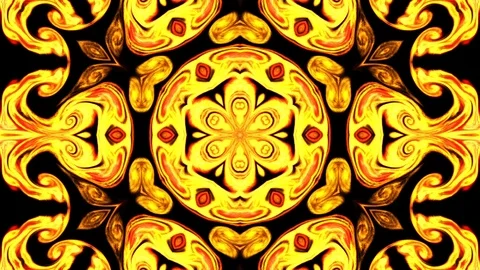 Abstract of Kaleidoscope sequence patterns Stock Footage 124942379