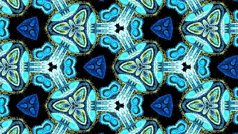 Abstract of Kaleidoscope sequence patterns Stock Footage 124942519