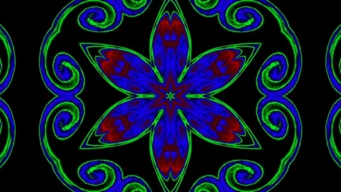 Abstract of Kaleidoscope sequence patterns Video stock 124942624
