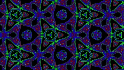 Abstract of Kaleidoscope sequence patterns Stock Footage 124942637