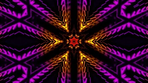 Abstract of Kaleidoscope sequence patterns Stock Footage 124942689
