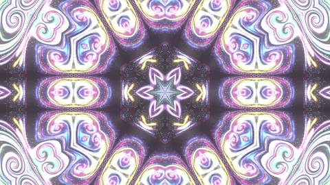 Abstract of Kaleidoscope sequence patterns Stock Footage 124942740