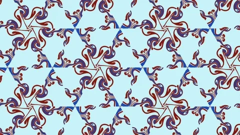 Abstract of Kaleidoscope sequence patterns Stock Footage 124943420