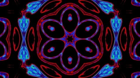 Abstract of Kaleidoscope sequence patterns 스톡 동영상 124943603