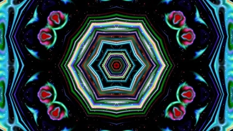 Abstract of Kaleidoscope sequence patterns Stock Footage 124943626