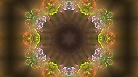 Abstract of Kaleidoscope sequence patterns Stock Footage 124943636