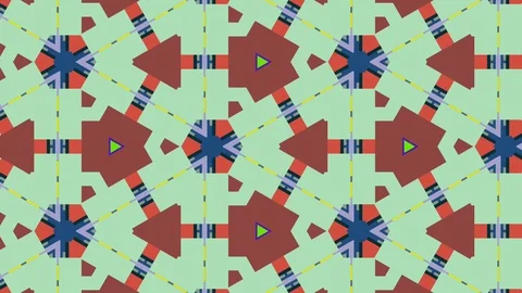 Abstract of Kaleidoscope sequence patterns 스톡 동영상 124944232