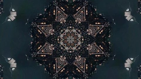 Abstract Kaleidoscope With Soft Color Pull Stock Footage 325154565