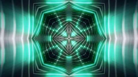 Abstract kaleidoscope style 3d render animation Stock Footage 125942517