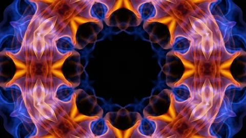 Abstract Kaleidoscope Technology Background, Computer Graphics, Cyberspace Cable Stock Illustration