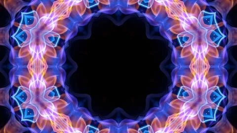 Abstract Kaleidoscope Technology Background, Computer Graphics, Cyberspace Cable Illustrazione stock