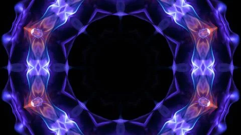 Abstract Kaleidoscope Technology Background, Computer Graphics, Cyberspace Cable Stock Illustration