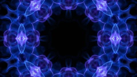 Abstract Kaleidoscope Technology Background, Computer Graphics, Cyberspace Cable Stock Illustration