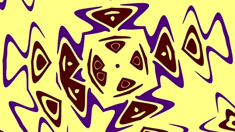Abstract kaleidoscope tribal star pattern motion background with radial flow Stock Footage 336013870