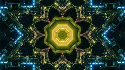 Abstract Kaleidoscope With Unique Color Pull 動画素材 325154593