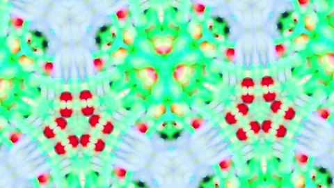 Abstract kaleidoscope with vibrant symmetrical patterns and vivid hues. Stock Footage 313808515