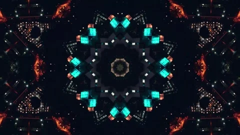 Abstract Kaleidoscope With Visual Color Explosion Stock Footage 325154592