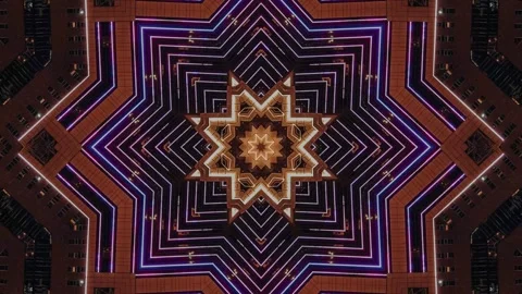 Abstract Kaleidoscope Visual With Color Pull Видео 325154198