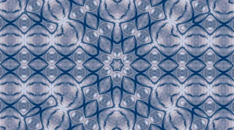Abstract kaleidoscopic circle pattern in blue colors. Vídeos de archivo 42847064