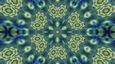Abstract kaleidoscopic detailed pattern with six ultra complex structure Stock Footage 66512408