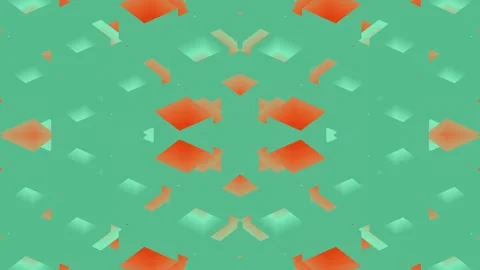 Abstract kaleidoscopic loop animation of a pattern of squares. 3d rendering 4K Stock Footage 256632065