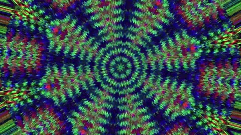 Abstract kaleidoscopic multi-coloured interference. Stock Footage 171827929