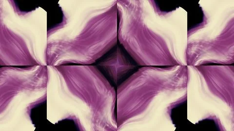 Abstract kaleidoscopic pattern with blinking fast petals. Motion. Beautiful fast Stock Illustration