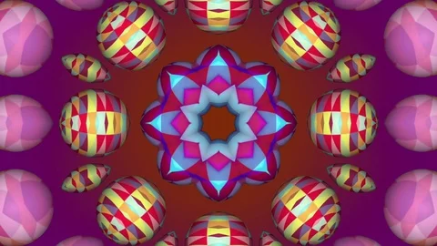 Abstract Kaleidoscopic Pattern Stock Footage 74300467