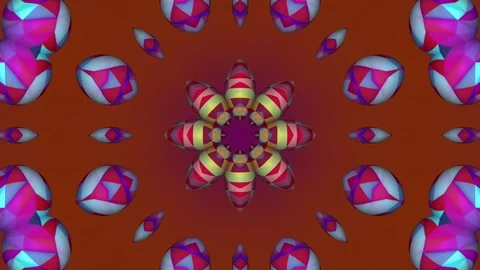 Abstract Kaleidoscopic Pattern Stock Footage 74304361