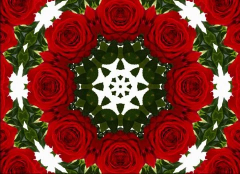 Abstract kaleidoscopic pattern Stock Illustration