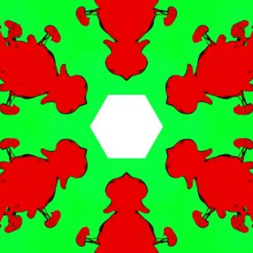 Abstract kaleidoscopic pattern Stock Illustration