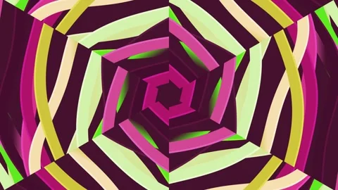 Abstract kaleidoscopic pattern with swirling lines creating dynamic motion .. Stock Footage 328897476