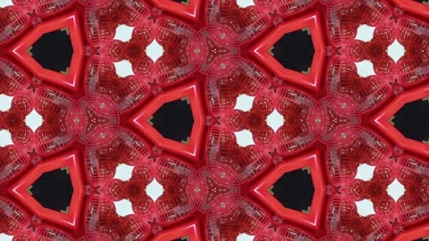 An abstract kaleidoscopic pattern with a symmetrical design, showcasing a v.. Stock Footage 305365635
