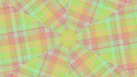 Abstract Kaleidoscopic Plaid Pattern Background - Soft Pastel Colors Stock Footage 332494074