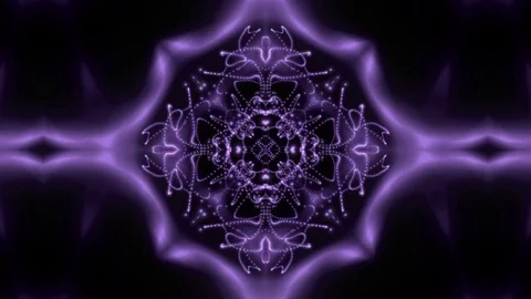 Abstract kaleidoscopic snowflake. Loop animation Video stock 76020570