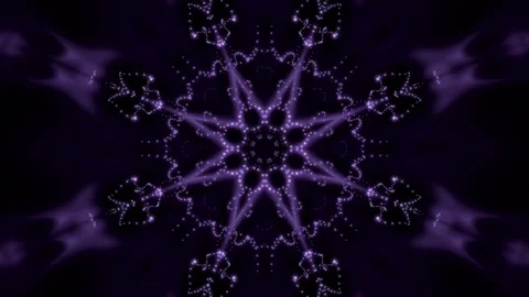 Abstract kaleidoscopic snowflake. Loop animation Stock Footage 76020572
