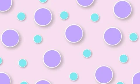 Abstract kawaii pattern Circle background. Soft gradient pastel. Stock Illustration