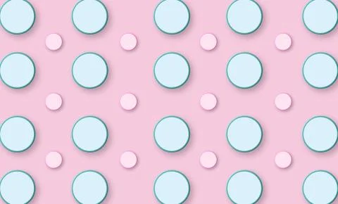 Abstract kawaii pattern Circle background. Soft gradient pastel. 스톡 일러스트