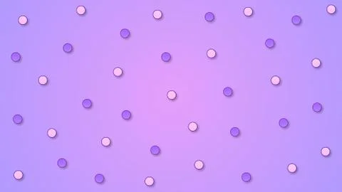 Abstract kawaii pattern Circle background. Soft gradient pastel. Illustrazione stock