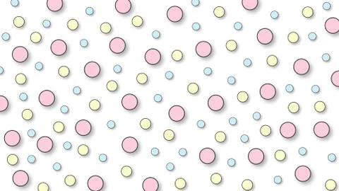 Abstract kawaii pattern Circle background. Soft gradient pastel. Stock Illustration