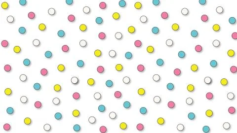 Abstract kawaii pattern Circle background. Soft gradient pastel. Illustrazione stock