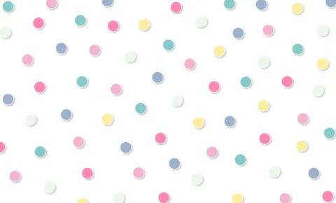 Abstract kawaii pattern polka dot circle background. Soft gradient pastel. Stock Illustration