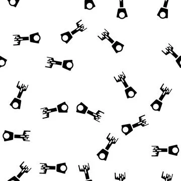 Abstract key glyph vector seamless pattern Stock Illustration