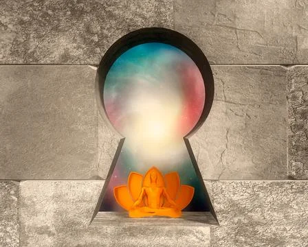 Abstract key hole Stock Illustration